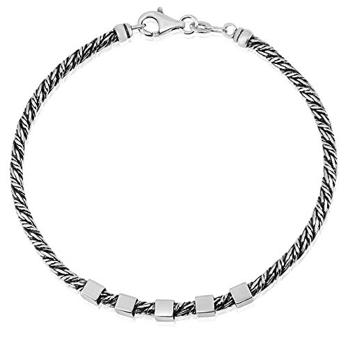 Genoa - Italian 925 Sterling Gentle Bracelet - Made in Italy - Size 8