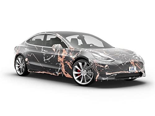 Rwraps Bilbao Gray Marble Gloss Vinyl Film Wrap 59In X 1Ft W/Application Card Vinyl Vehicle Car Film Sheet Roll #TOP4