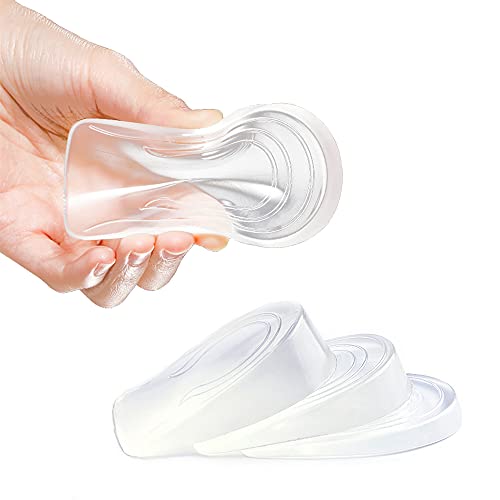 ZTKJ Height Increase Insole for Men and Women, Invisible Silicone Heightening Insole(0.4 inch , 0.8 inch , 1.2 inch), Soft and Shock Absorption Heel Insole for All Shoe Types,3 Size