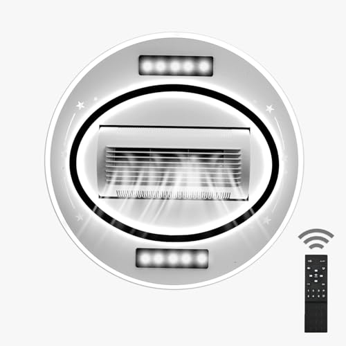Image of Ceiling Fan with Integrated LED Lighting | Adjustable Brightness & Speed | Flush Mount Ceiling Light | Remote Control | Bedroom, Living Room