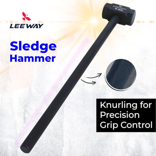 Image of LEEWAY 8 Kg Sledge Hammer for Strength Training, Gym Hammer, ClubBell, MaceBell for Full Body, Shoulder, Grip and Forearm Workout, Stretching Exercise Sledgehammer (Hammer, 8 kg)