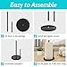 Paper Towel Holder Countertop, Standing Paper Roll Holder with Anti Slip Weighted Base, Stainless Steel Freestanding Paper Towel Holder for Kitchen, Black