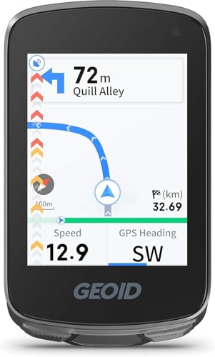 GEOID CC700 GPS Compteur Velo sans Fil avec Grand Écran Couleur 2,8 Pouces – Compteur Vélo GPS avec Navigation par Itinéraire, Ant+ & Bluetooth, IPX7 Étanche, Autonomie 15-25H