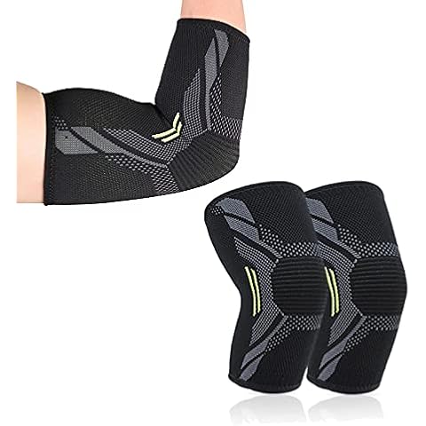 Amtrak Elbow Support Brace 2Pcs for Men and Women, Anti-slip Compression Elbow Sleeves for Tennis Elbow, Golfers Elbow, Arthritis, Weightlifting, Tendonitis, Joint Pain Relief,Moisture Wicking(L) Cover