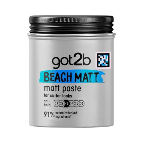 Got2b - Cera fijadora Beach Matt, Con efecto mate, Fijación media, No es pegajoso, 100 ml