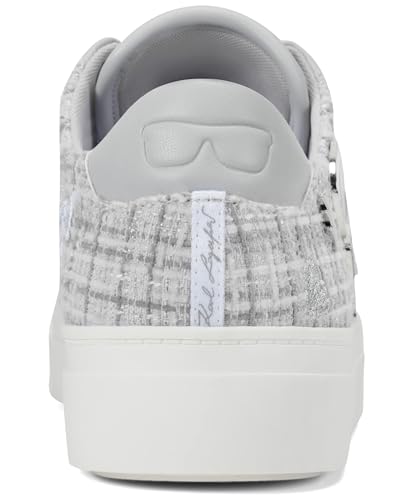 Image of Karl Lagerfeld Women's Cate Pins Tweed Lace up Sneaker