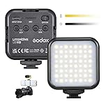 Godox LITEMONS LED6Bi Mini LED Video Light, CRI95 3200K-6500K Adjustable LED Camera Light, 1800mAh Rechargeable Photography Panel Light for Video Conferencing, Zoom Calls