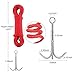 MHDMAG Double Sided Magnet Fishing Kit with Grappling Hooks and Gloves, 1000lbs Combined Strength Super Strong Retrieval Neodymium Magnets with 100FT Rope for River Magnetic Recovery Salvage Fishing.
