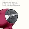 Infiniti PRO CONAIR Hair Dryer with Diffuser, Professional AC Motor, Tourmaline Ceramic Technology Blow Dryer, Includes Concentrator and Blowout Brush, Burgundy