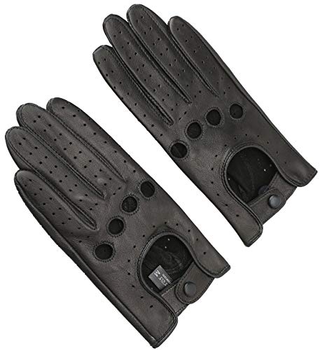 ZLUXURQ Guantes de cuero de las señoras,Suave y delgado,Delicado y elegante,diseño de moda,Conducción y vida cotidiana.