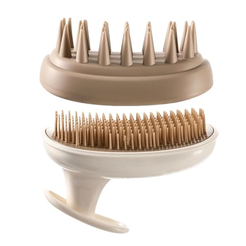Massaggiatore per cuoio capelluto, scrubber per cuoio capelluto su entrambi i lati con setole morbide in silicone, spazzola per shampoo per capelli con setole morbide in silicone per massaggio