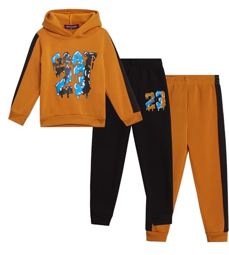 Retro Apparel Boys' Sweatsuit Set - 3 Piece Playwear Fleece Hoodie Sweatshirt and Jogger Sweatpants (2T-4T)