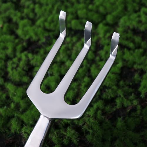 Rastrillo cultivador manual de jardín de aleación aluminio miniatura 3