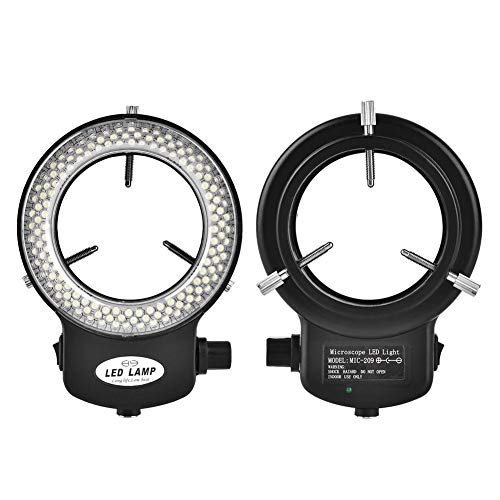 Image of Yoidesu Microscope Ring Light,144 LED Ring Light for Stereo Microscope & Camera,Adjustable Microscope Ring Light, with Adapter