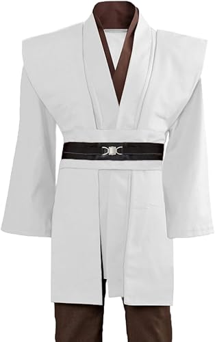 Vista 16 de GOLDSTITCH Men Tunic Robe Knight Fancy Cool Cosplay Costume negro (túnica)