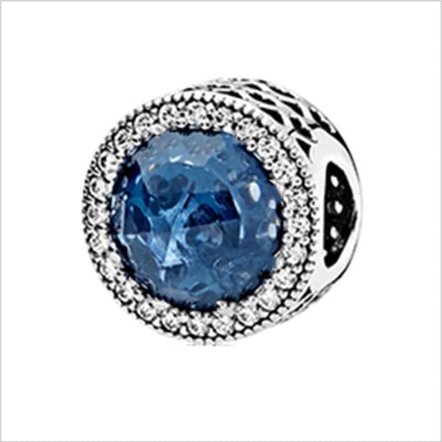 Xocus AODUOLA 20PCS Fashion Alloy Metal Silver Plated Blue Beads fit European Charm Bracelet DIY Jewelry for Women Gift - (Color: 26)