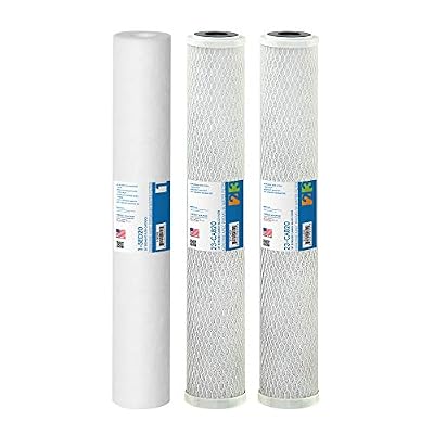 FILTER-SET-LITE US MADE Commercial Grade Replacement Pre-Filter Set for Light Commercial Reverse Osmosis Water Filter System Stage 1, 2&3