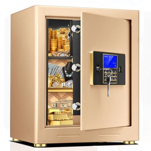 2.7 Cubic ft Steel Home Security Safe Extra Large Heavy Duty Home Safe with Programmable Electronic Keypad Lock & Key Digital Security Safe Box for Secure Documents Jewelry Valuables Money