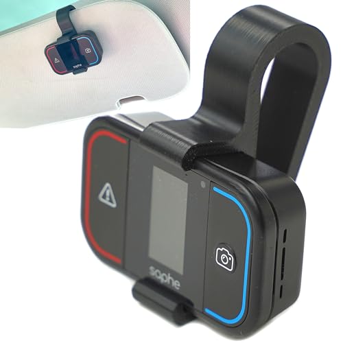 Generisch Supporto parasole adatto per mini rilevatore di flash Saphe Drive, mount/clip per parasole (nero, per Saphe Drive Mini)