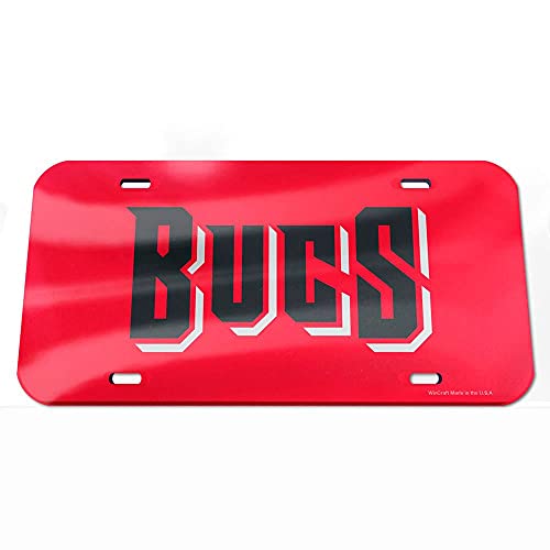 Wincraft NFL Tampa Bay Buccaneers Crystal Mirror Logo License Plate, Team Color, One Size