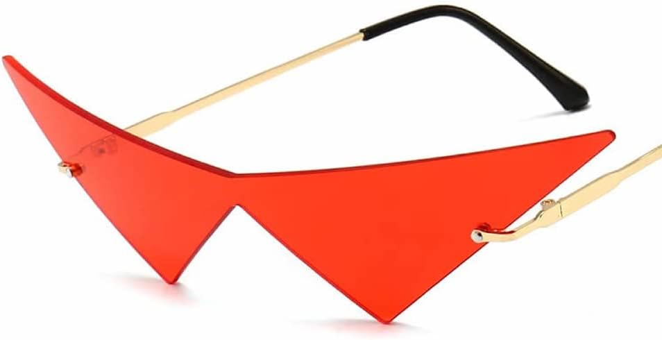 awa Tengen Toppa Gurren Lagann Kamina Glasses,Anime Kamina Cosplay Costume Triangle Sunglasses Unisex (red), Blue,green,red, 3.8*9.9