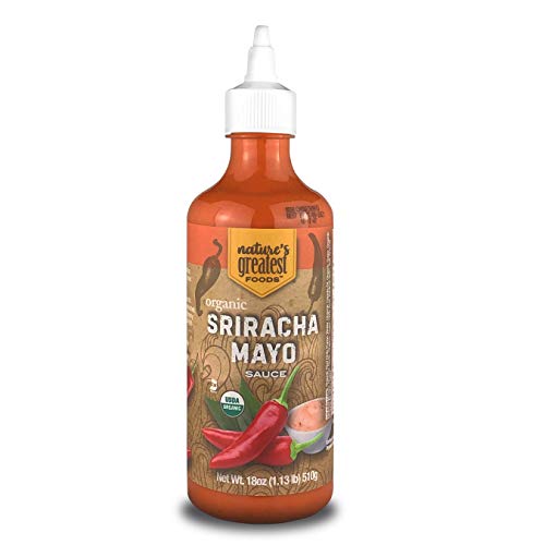 Nature's Greatest Foods, Organic Sriracha Mayo Sauce, Vegan, Gluten Free, 18 Ounces