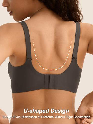 Jelly Bras for Women with Support - S-3XL Wireless Seamless T-Shirt Bra No Underwire Full Coverage Comfort Bralette4