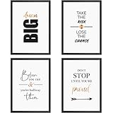 Mia Félice Poster-Set Collage DIN A4 Life Goals - schwarz-weiß Rose-Gold - Dekoration Wohnung modern - Wand-Deko Wohnzimmer - Tumblr Zimmer Wand-Bild - Wand-Bilder Schlafzimmer - ohne Bilderrahmen