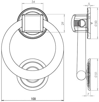 105mm Dia. PB Ring Knocker