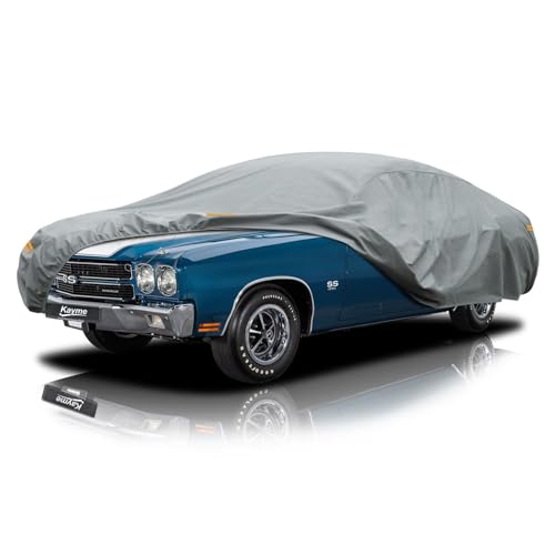 Image of Kayme Heavy Duty Car Cover Custom Fit Chevrolet Chevelle SS Waterproof All Weather for Automobiles, Full Exterior Covers Sun Rain UV Protection.（Deliver About 3-10 Days）