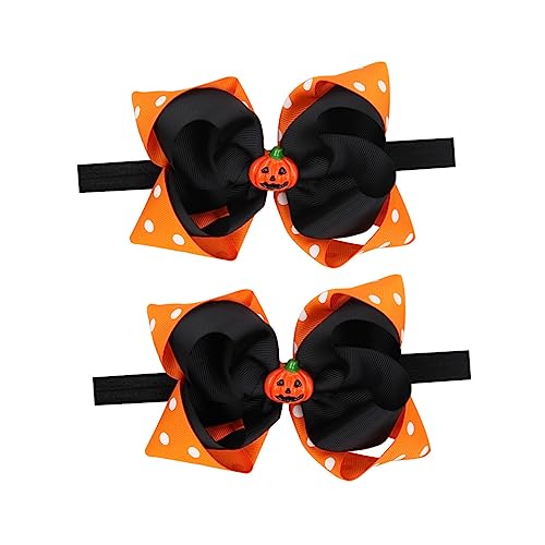 Toyvian 2pcs Halloween Headbands Elastic Hairbands with Adorable Themed Design for Newborns Comfortable Stretch Headdress Gift