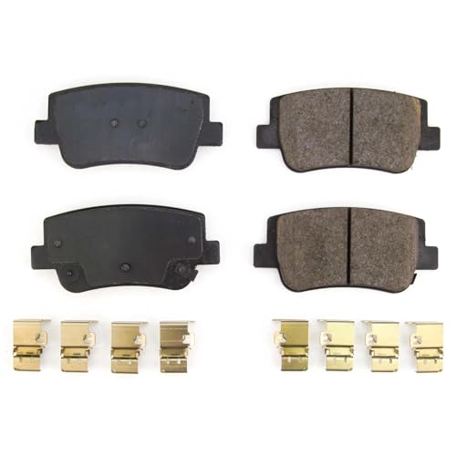 Image of PowerStop Rear Brake Pads for Hyundai Sonata 2021-23 | Kia K5 2023-24 - Z17 Ceramic Brake Pads with Installation Hardware, 17-2417