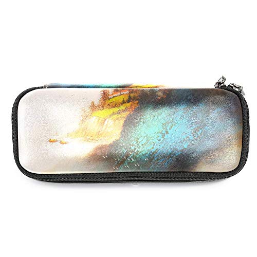 Preisvergleich Produktbild Personalisierbares farbiges Federmäppchen, Kapazität, Stifteetui, Doppelreißverschluss, Schreibwaren-Tasche, Kosmetiktasche mit Fächern für Mädchen, Jungen und Erwachsene