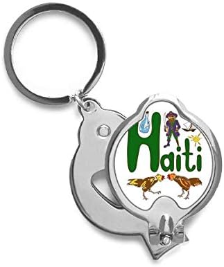 Haiti National Symbol Landmark Pattern Finger Nail Clippers Scissor Stainless Steel Cutter image 2