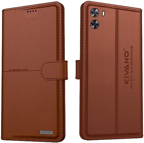 Image of Compatible with Oppo A57 4G (2022) / Oppo A77S / Oppo A77 Flip Cover | Leather Finish | Inside Pockets & Inbuilt Stand | Shockproof Wallet Style Magnetic Closure Back Cover Case