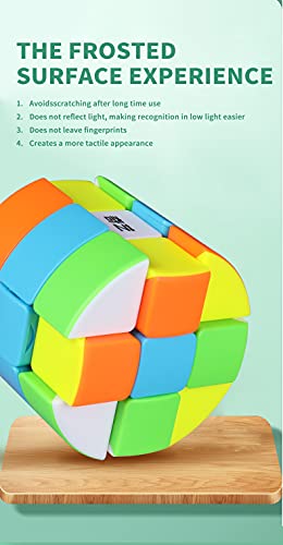 Image of D ETERNAL QY Cylinder Cube 3by 3 Barrel High Speed stickerless Magic Cube 3x3x3 (Cylindrical Barrel)