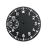 TECKEEN 37MM Green Luminous Watch Dial Fit for ETA 6497 ST3600 Movement