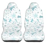 カーシートカバー アナと雪の女王 エルサ ２枚セット 前席用 軽 防汚 気性 洗える 普通車 適用 フロント 軽自動車 シートカバー 背面フルカバー ブラック 運転席 助手席 車用 シート カバー