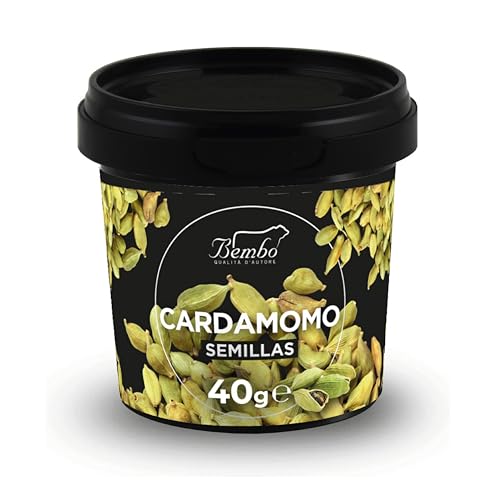 Cardamomo Bembo 40 g | Especia Natural y Aromática | Para Risottos, Salsas, Sopas, Estofados de Carne, Cócteles, Tés y Cafés | Envase anti-luz y anti-oxidación