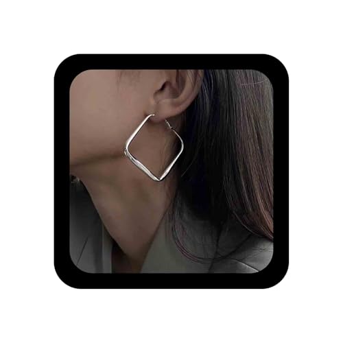 Allereya Vintage Quadratische Ohrringe Große Hohle Geometrische...