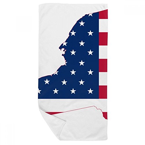 Serviette de bain doux New York USA multicolor pour visage et mains