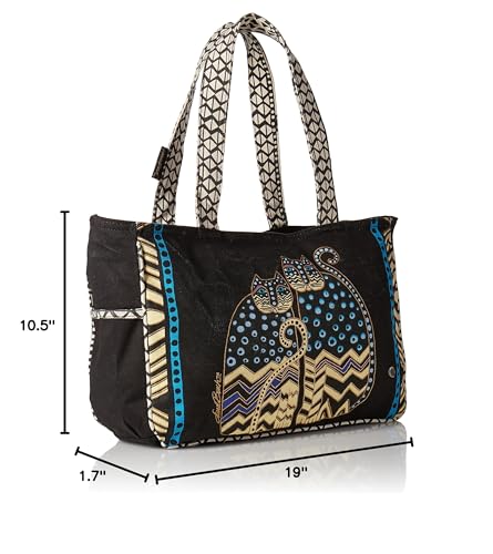 Bolso Tote Mediano Laurel Burch Spotted Cats miniatura 7
