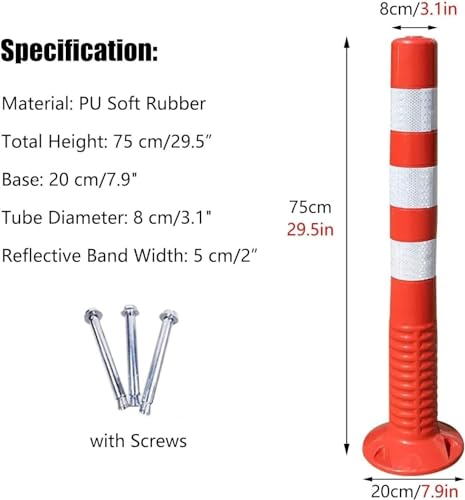 Générique Cônes de signalisation réfléchissants - Lot de 9 bornes de sécurité routière en Caoutchouc Durable avec Colliers réfléchissants Haute visibilité pour Le contrôl