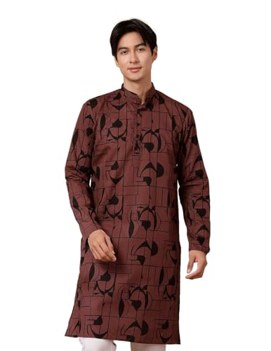 Image of Majestic Man Men's Cotton Regular Fit Casual Kurta