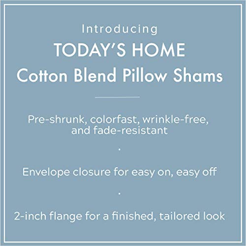 TODAY'S HOME Pillow Shams Soft Cotton Blend Tailored Classic Styling, Standard, White (2 Pack) - Image 3