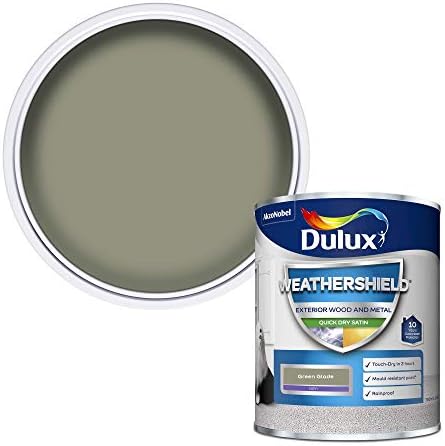 Dulux 5122157 Weather Shield Quick Dry Satin Paint, 750 ml - Gallant Grey