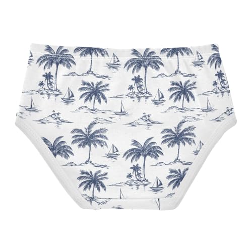 Girls Underwear Soft Cotton Palm Trees Kids Panties in Sizes 2/3t, 4t, 5t, 6 and 82