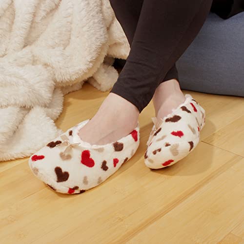 Image of BambooMN Women's Stripe Patterned Non-Slip Lined Travel Home Slippers - 2 Pairs
