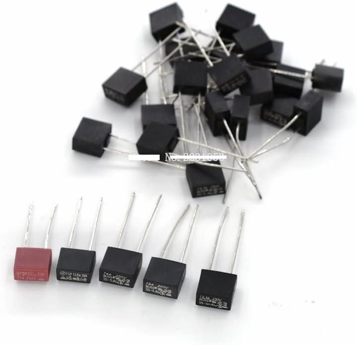50 ピース/ロット正方形長方形ヒューズキットスローブロー T1A T3.15A T4A T5A T6.3A 250V SS-5 2