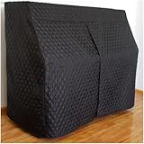 KIUGOP Vertikales Klavier Abdeckung, Volle Klavierabdeckung,Gesteppte Schwarze Nylon Verdicken Wasserbeständige Klavierzubehör Dekoration(Schwarz),153x33x120cm,Schwarz
